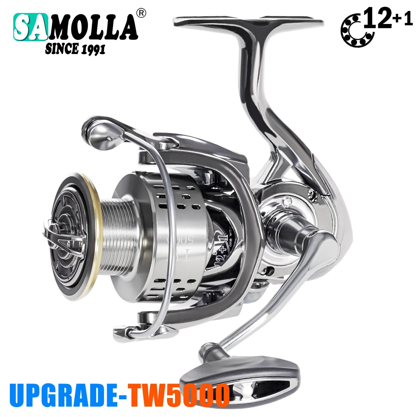 2023 Spinning Fishing Reel Coil Ultralight TW1000-5000 Speed 5.1:1/5.5:1 7-12kg Max Drag Saltwater Fishing Tackle For Bass Pike