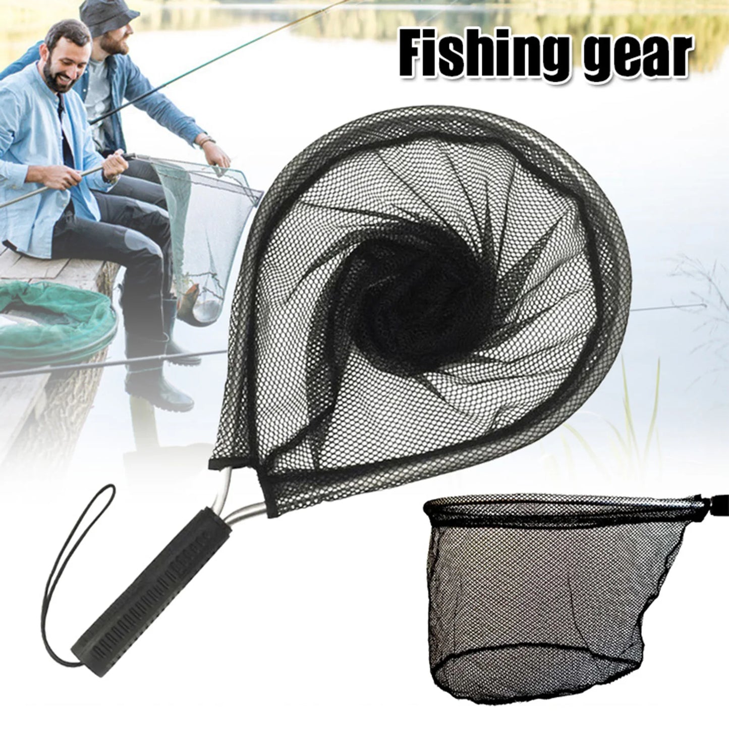 Fly Fishing Landing Net with Corrosion Resistant Handle Knotless Mesh Gift for Friends and Family