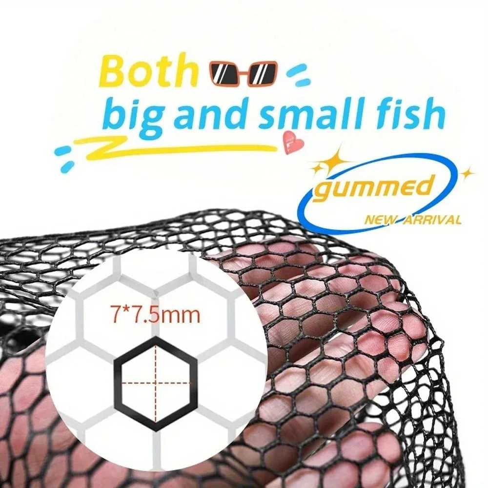 Folding Fly Fishing Net Keepnet Portable Landing Net with Handle Trout Network Fishing Mesh Fishing Tool for Outdoor Stream Tool