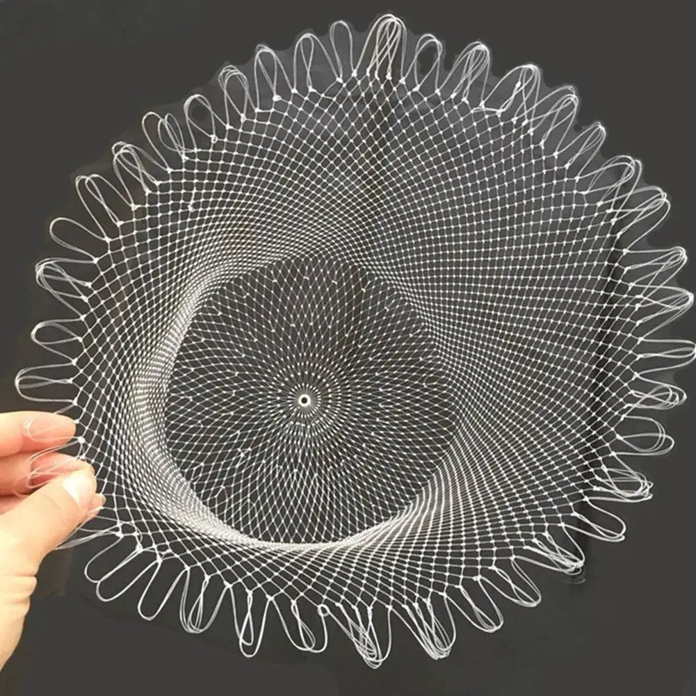 30/40/50/60cm Nylon Fish Network Hand Cast Monofilament Fishing Net Float Trap Single Mesh Netting Tackle Tool Accessories