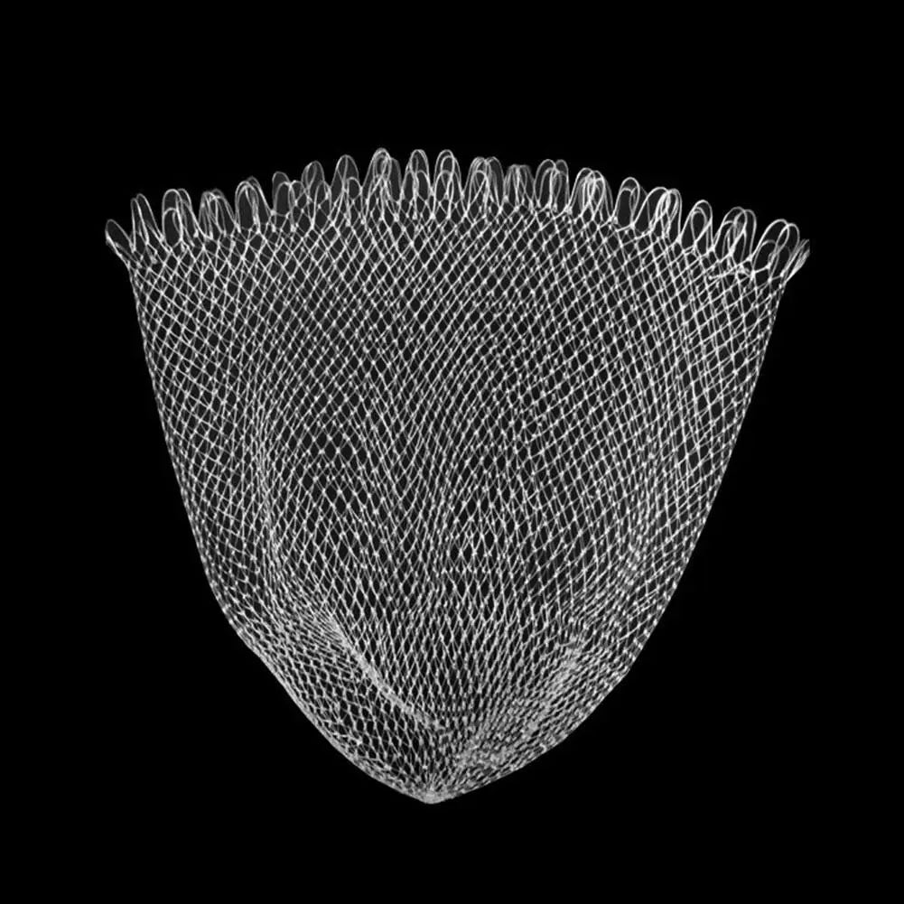 30/40/50/60cm Nylon Fish Network Hand Cast Monofilament Fishing Net Float Trap Single Mesh Netting Tackle Tool Accessories