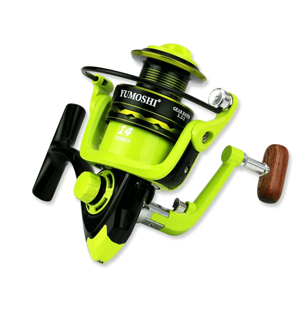2000-7000 Saltwater Spinning Fishing Reel 5.2:1 High Speed Carp Fishing Coil Metal Magnetic Brake System Ultralight Fishing