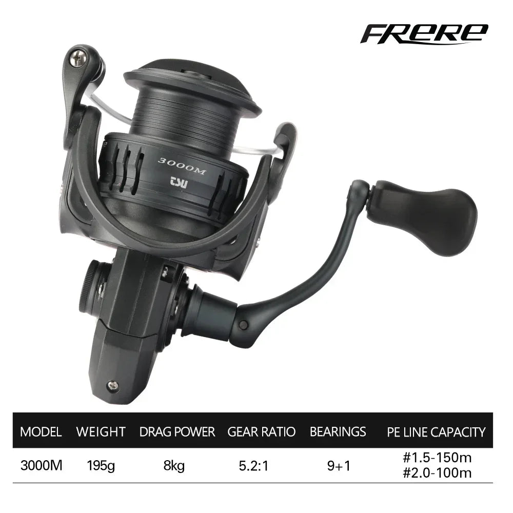 TSURINOYA 155g UltraLight Spinning Fishing Squid Trout Reel FRERE C2000S 2500S 3000M Carbon Body Shallow Spool Casting Versatile