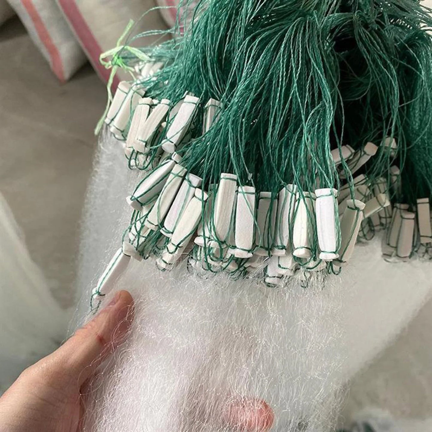 Fishing Net White Wire Net Trap Monofilament Net Durable Three-layer Single-layer Floating Net Tool Outdoor Fishing Gear Tool