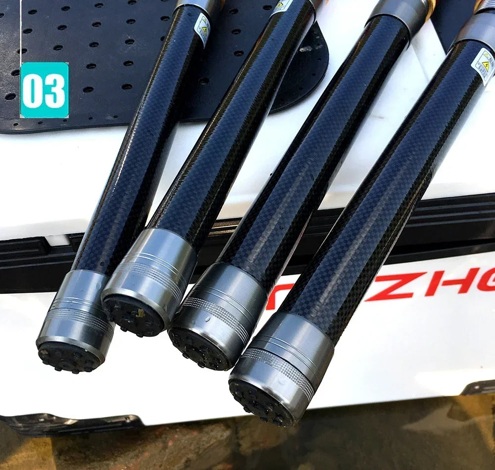 Spinning Fishing Rod and Reel Combo 1.8-3.6m Carbon Fiber Sea Pole and 5.2:1 Gear Ratio Metal Spool with Line Kits for Bass Carp