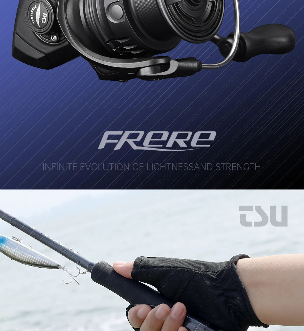 TSURINOYA 155g UltraLight Spinning Fishing Squid Trout Reel FRERE C2000S 2500S 3000M Carbon Body Shallow Spool Casting Versatile