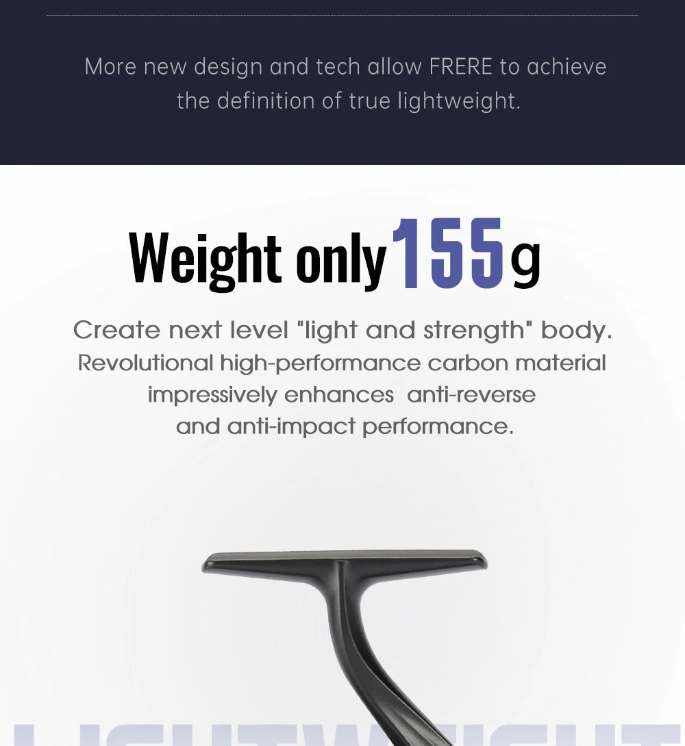 TSURINOYA 155g UltraLight Spinning Fishing Squid Trout Reel FRERE C2000S 2500S 3000M Carbon Body Shallow Spool Casting Versatile