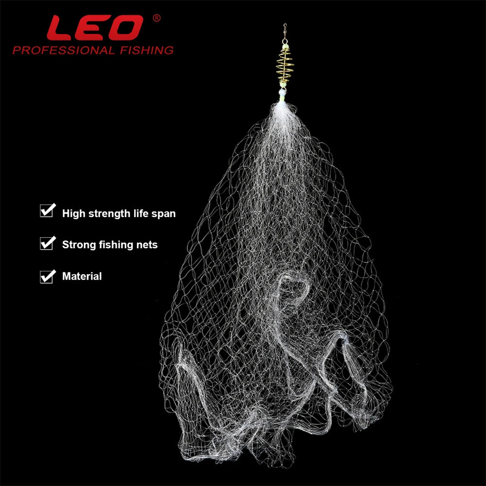 Multi Size Fishing Net Explosion Hook Trap Mesh Luminous Bead Netting Sea NetTackle Design Copper Shoal Cast Gill Feeder Trap