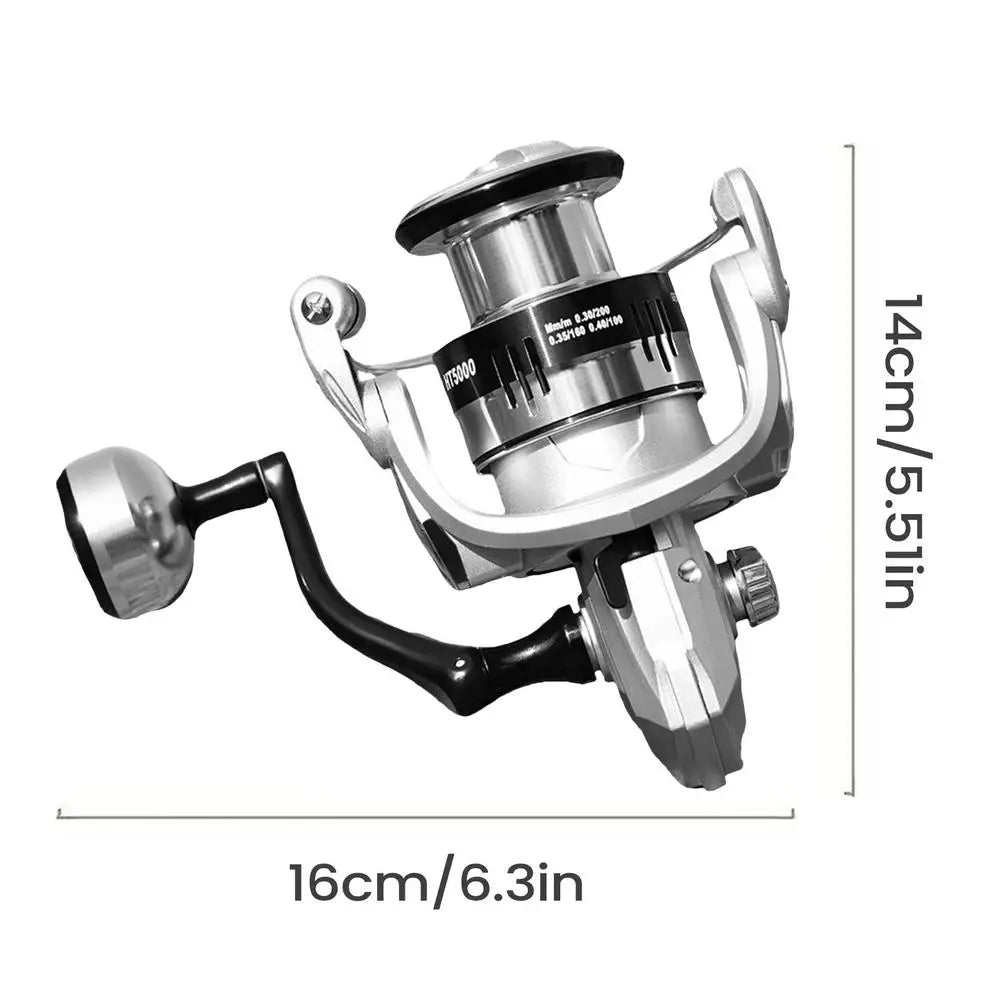 Spinning Reels Saltwater Fishing Reel Lightweight Heavy Duty Smooth Freshwater Baitcasting Fish Reel for Beginners Men Fisherman