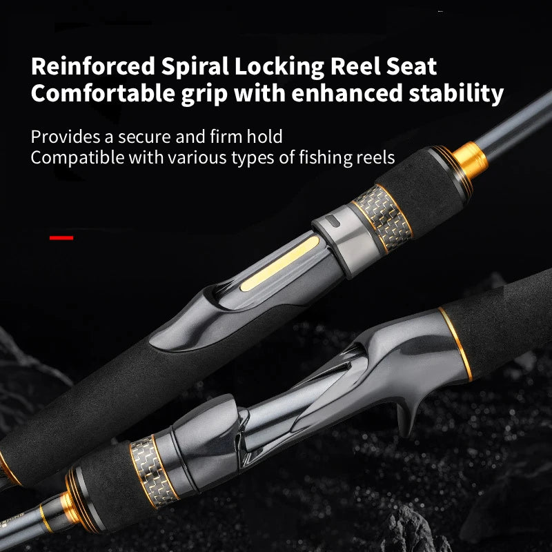 ZHANYING ZHANFENG Lure Rod, M/MH Twin Tips, All-Round, Spinning/Casting, Multi-section portable, Long-Distance Bass & Pike Perch