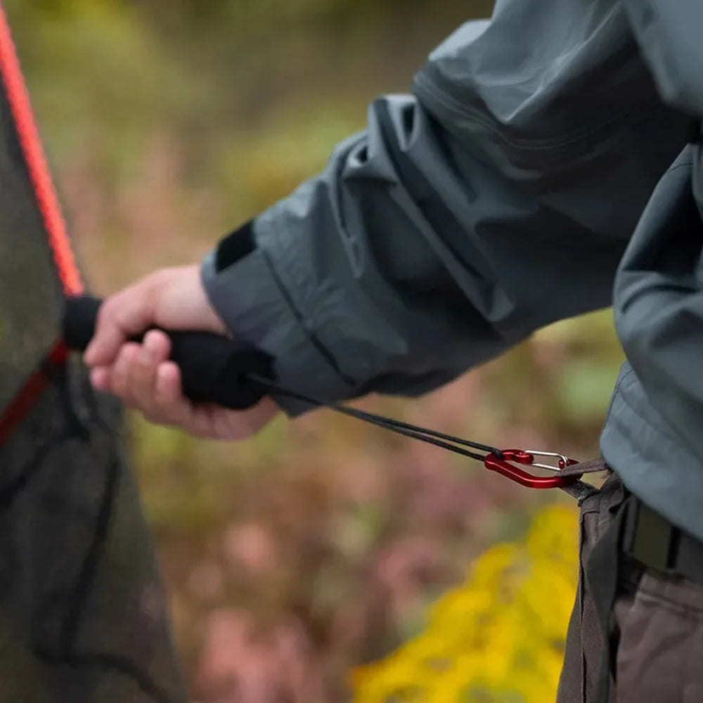 Folding Fly Fishing Net Keepnet Portable Landing Net with Handle Trout Network Fishing Mesh Fishing Tool for Outdoor Stream Tool