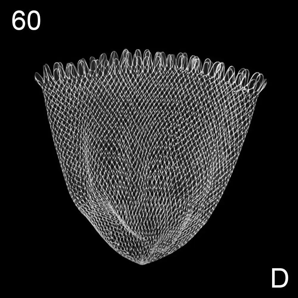 30/40/50/60cm Nylon Fish Network Hand Cast Monofilament Fishing Net Float Trap Single Mesh Netting Tackle Tool Accessories