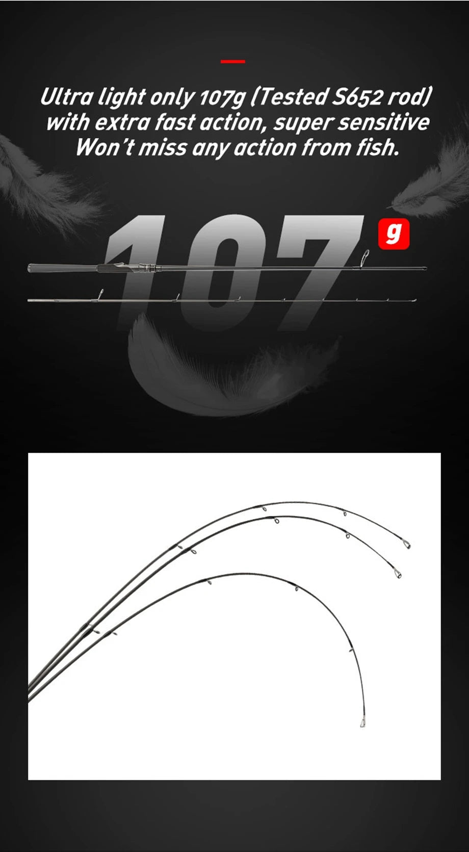 Spinning Casting Fishing Rod 1.95m 2.1m L ML M Action Ultra light Extra Fast Fuji A rings Bass Pike Fishing rod Boat rod