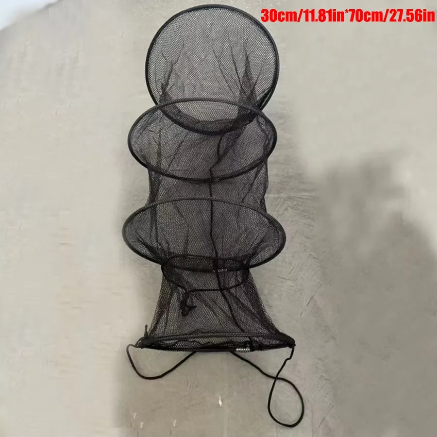 fishing nets, large capacity to hold many fish, with ropes for easy loss, foldable for easy carrying