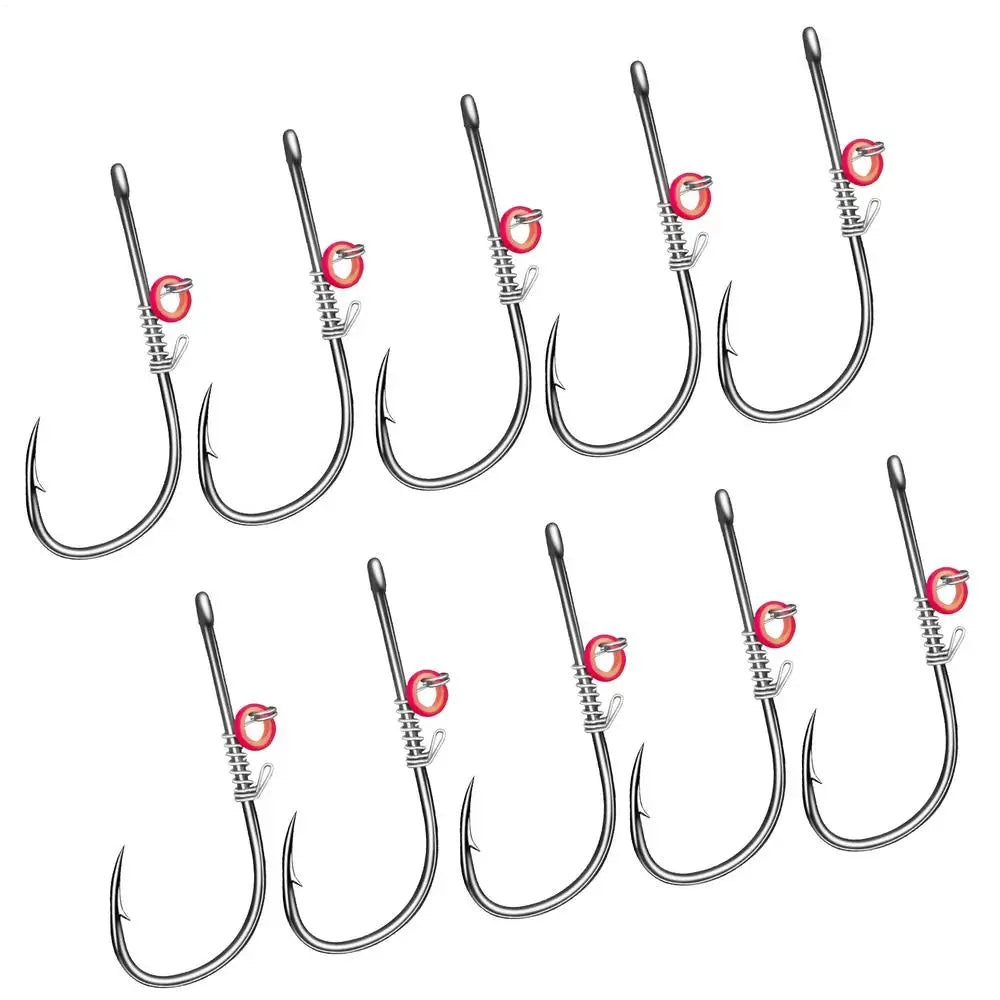Fishing Hooks Live Shrimp Fixed Hooks Carbon Steel Barbed with Holes 2#/3#/4# Catfish Bass Fishing Hooks For fishing accessories