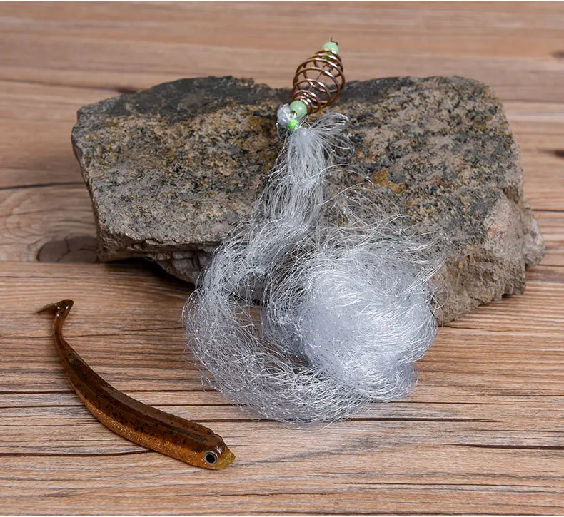 Multi Size Fishing Net Explosion Hook Trap Mesh Luminous Bead Netting Sea NetTackle Design Copper Shoal Cast Gill Feeder Trap