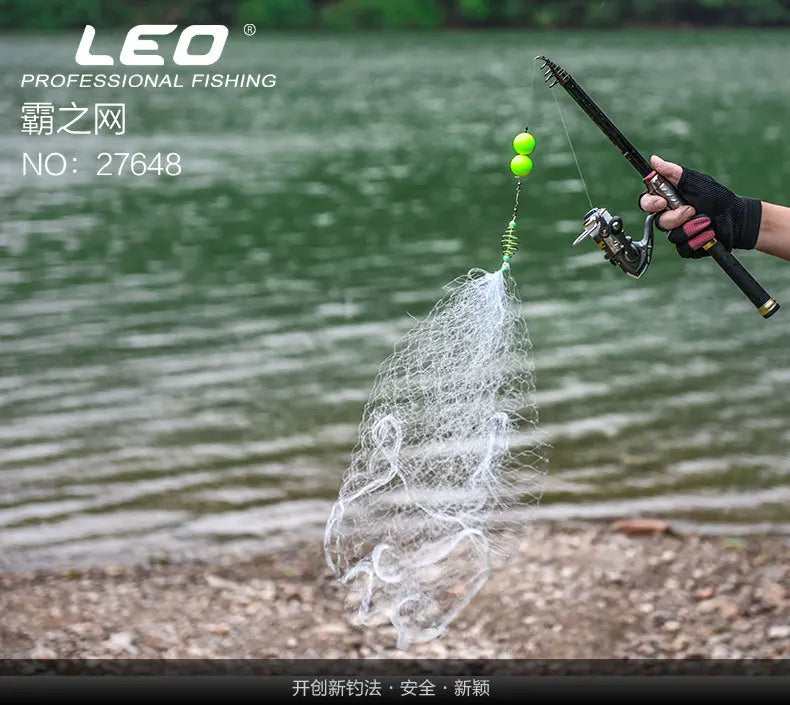 Multi Size Fishing Net Explosion Hook Trap Mesh Luminous Bead Netting Sea NetTackle Design Copper Shoal Cast Gill Feeder Trap