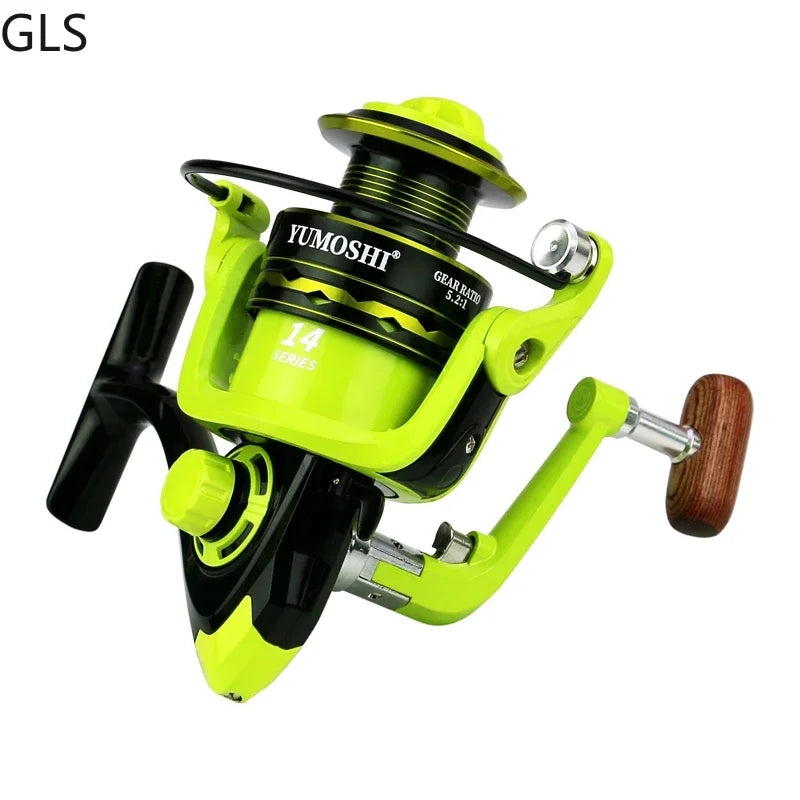 2000-7000 Saltwater Spinning Fishing Reel 5.2:1 High Speed Carp Fishing Coil Metal Magnetic Brake System Ultralight Fishing