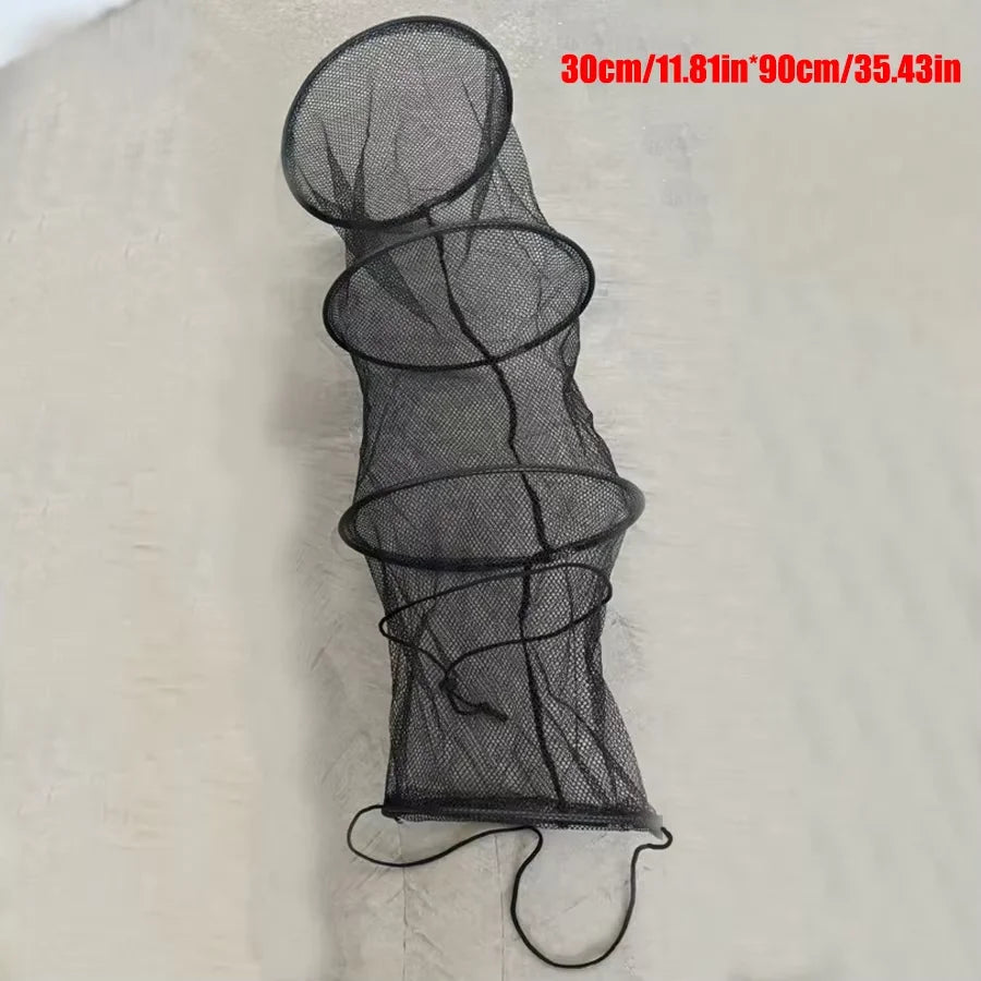 fishing nets, large capacity to hold many fish, with ropes for easy loss, foldable for easy carrying