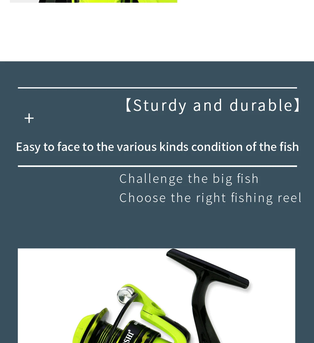 2000-7000 Saltwater Spinning Fishing Reel 5.2:1 High Speed Carp Fishing Coil Metal Magnetic Brake System Ultralight Fishing