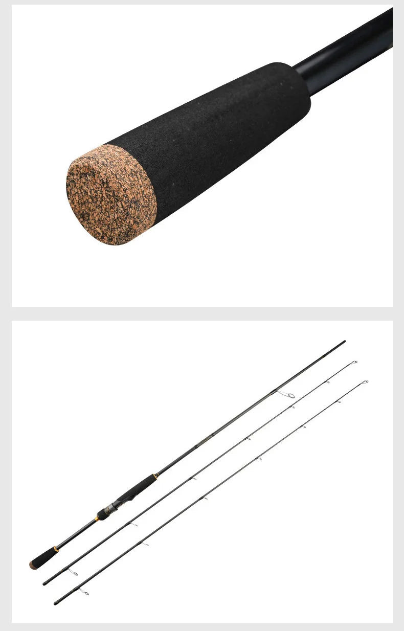 ZHANYING ZHANFENG Lure Rod, M/MH Twin Tips, All-Round, Spinning/Casting, Multi-section portable, Long-Distance Bass & Pike Perch