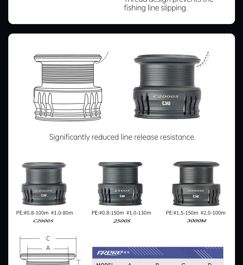 TSURINOYA 155g UltraLight Spinning Fishing Squid Trout Reel FRERE C2000S 2500S 3000M Carbon Body Shallow Spool Casting Versatile