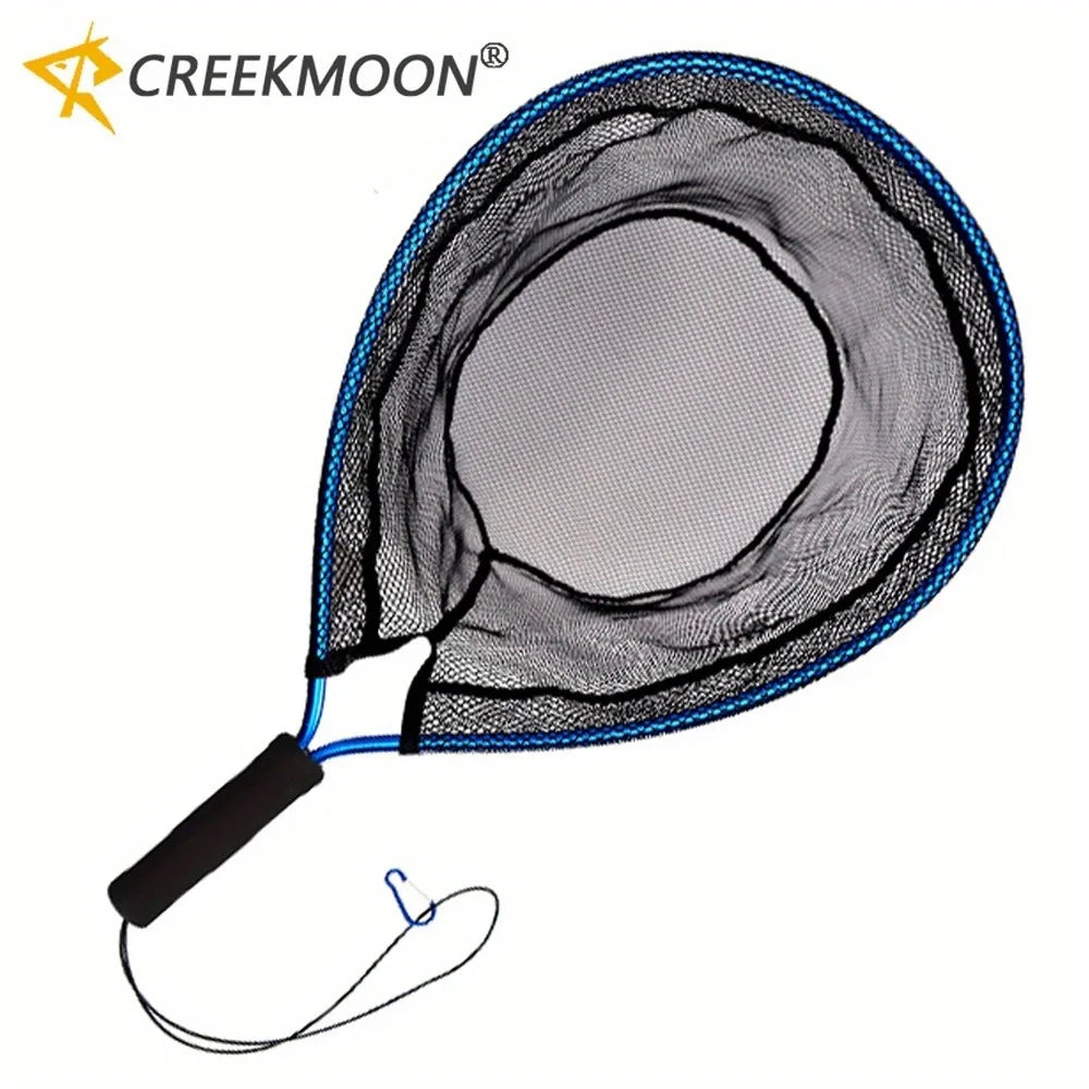 Folding Fly Fishing Net Keepnet Portable Landing Net with Handle Trout Network Fishing Mesh Fishing Tool for Outdoor Stream Tool
