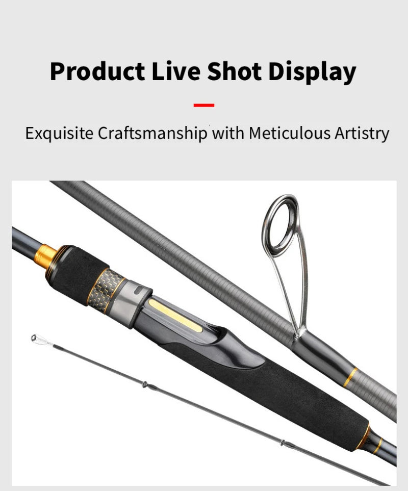 ZHANYING ZHANFENG Lure Rod, M/MH Twin Tips, All-Round, Spinning/Casting, Multi-section portable, Long-Distance Bass & Pike Perch