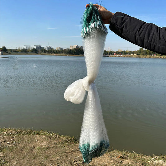 Fishing Net White Wire Net Trap Monofilament Net Durable Three-layer Single-layer Floating Net Tool Outdoor Fishing Gear Tool