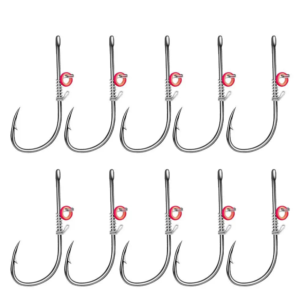 Fishing Hooks Live Shrimp Fixed Hooks Carbon Steel Barbed with Holes 2#/3#/4# Catfish Bass Fishing Hooks For fishing accessories