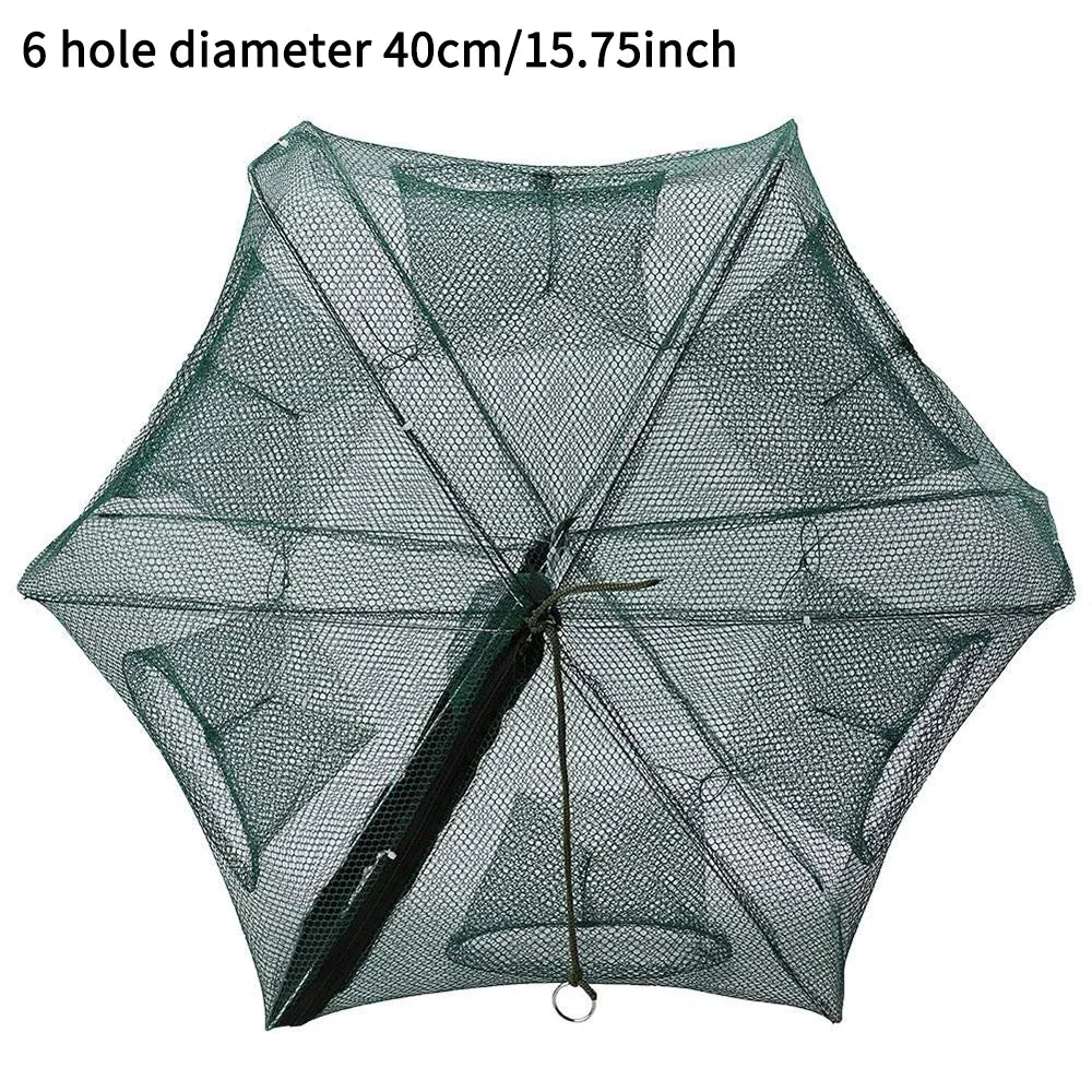 Fishing Net Mesh Folded Hexagon Octagon 6/8 Holes Fish shrimp Automatic Trap Crayfish catcher Fish Network Baits cast Mesh Trap