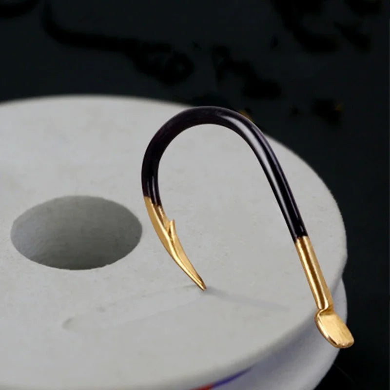 60pcs/box Fishing Hook Single Fishhook Supplies Lures Carp Fishing Tackle Barbed Colored Tungsten Alloy Fishing Accessories