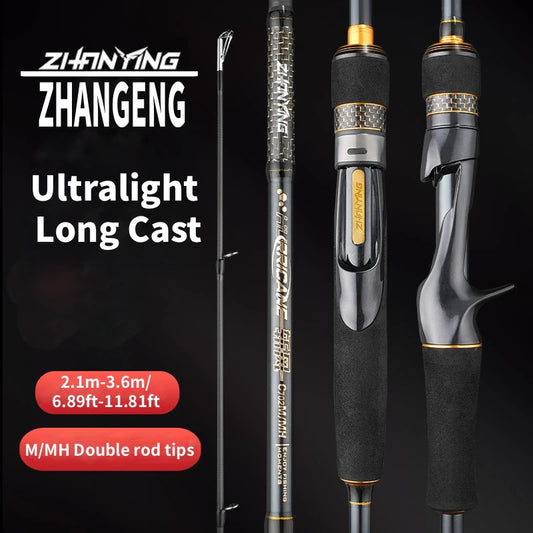 ZHANYING ZHANFENG Lure Rod, M/MH Twin Tips, All-Round, Spinning/Casting, Multi-section portable, Long-Distance Bass & Pike Perch