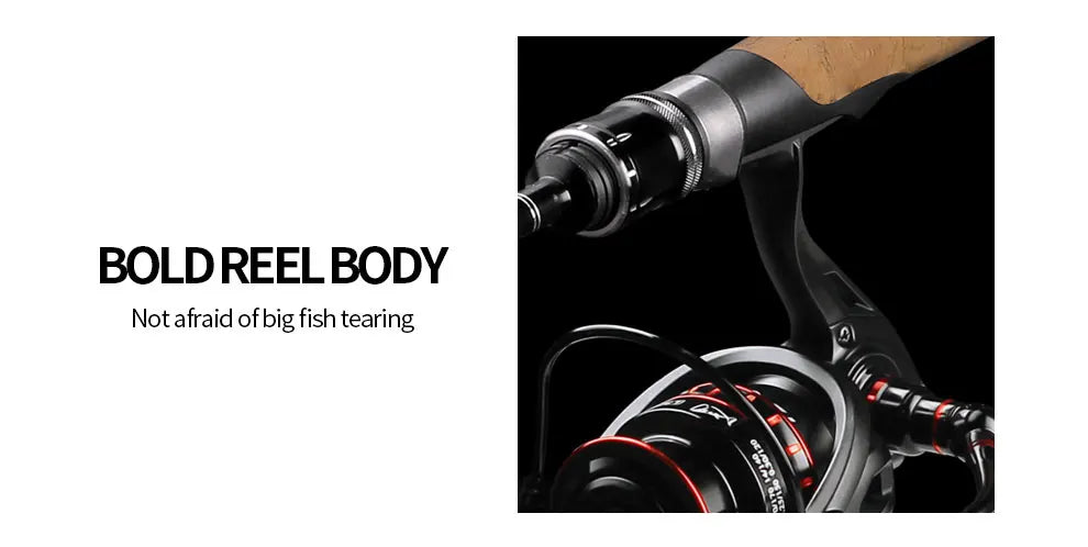 LINNHUE Fishing Reel Lure 1000 2000 3000 Spinning Reel Double Grip Deep Shallow Spool Carp Fishing Reel Fishing With Balance Rod