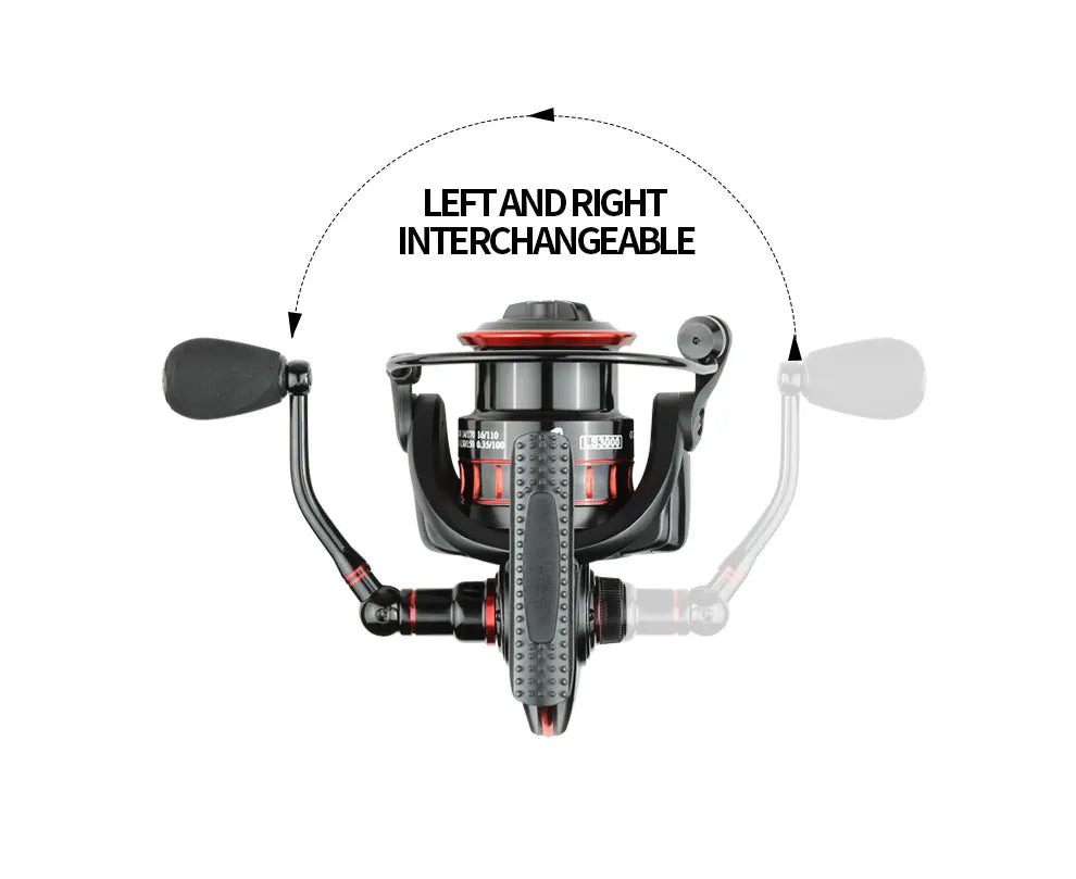 LINNHUE Fishing Reel Lure 1000 2000 3000 Spinning Reel Double Grip Deep Shallow Spool Carp Fishing Reel Fishing With Balance Rod