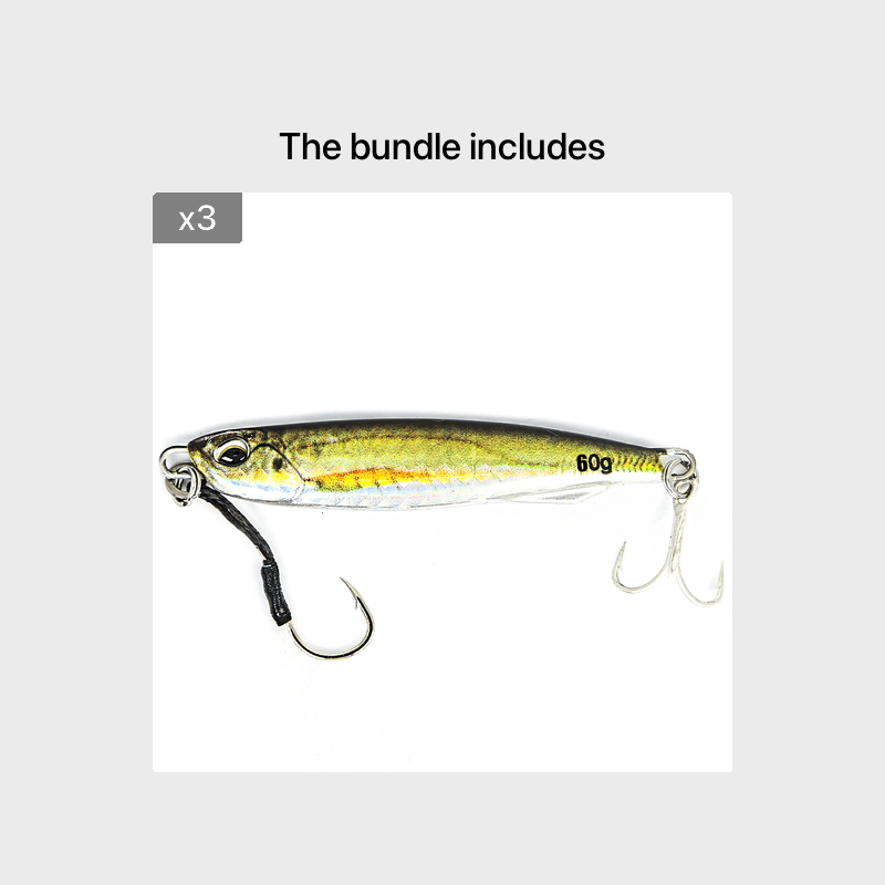 B&U Metal Cast Jig - 3D Printed Spoon Casting Jigging for Saltwater Fishing - 30G/40G/60G Artificial Bait Tackle with Enhanced Durability and Realistic Design