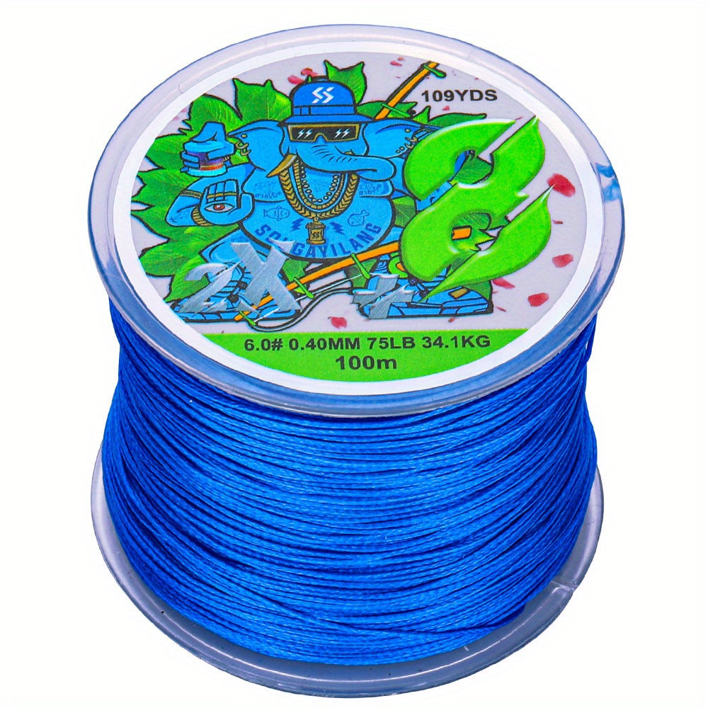 Super-Strong 8-Strand Braided PE Fishing Line - 16-75LB, 109yds, Ideal for Saltwater & Freshwater Angling, Abrasion-Resistant