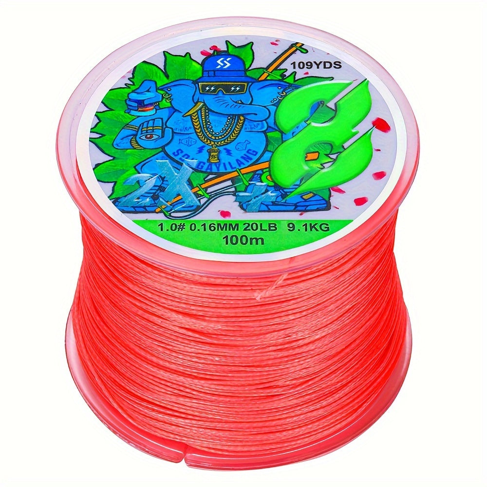 Super-Strong 8-Strand Braided PE Fishing Line - 16-75LB, 109yds, Ideal for Saltwater & Freshwater Angling, Abrasion-Resistant