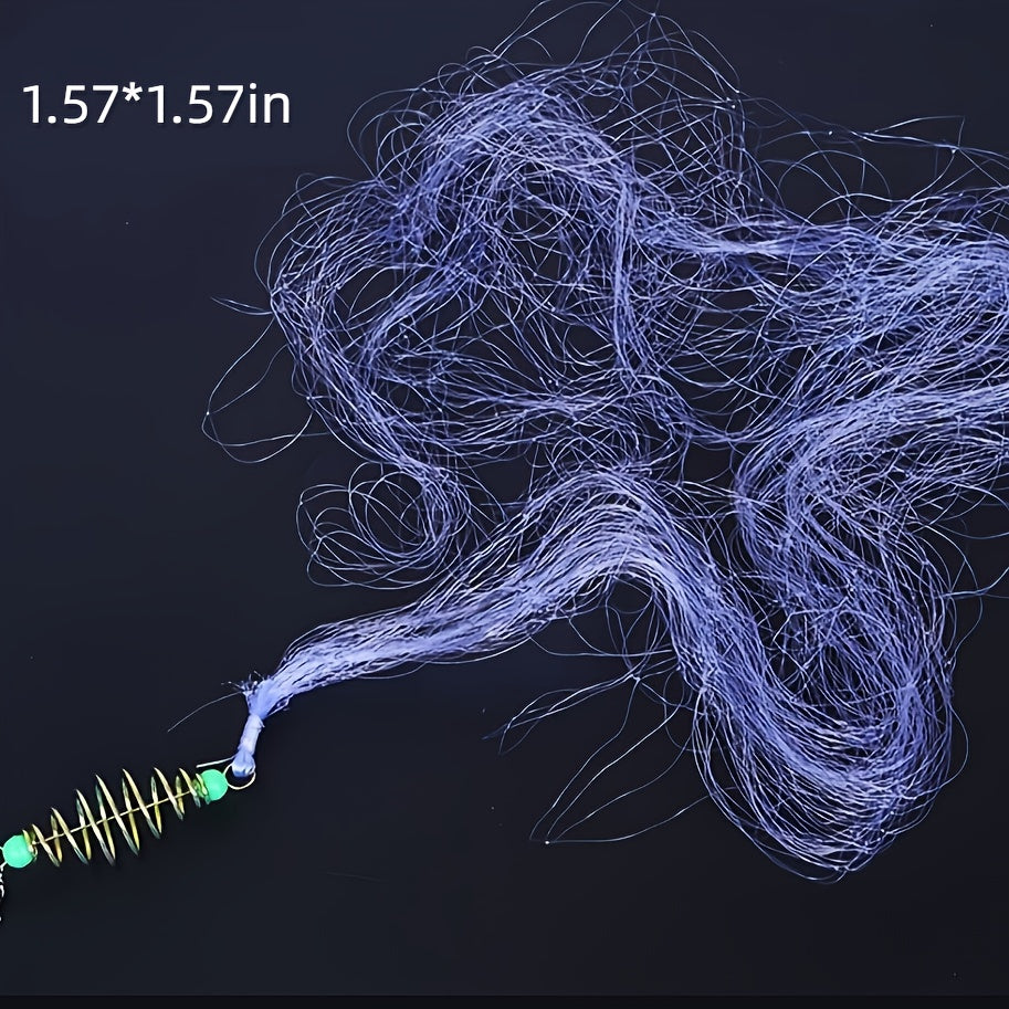 Luminous Multi-Size Mesh Fishing Net: Durable Nylon & Copper for Enhanced Sea Tackle, Glows in Dark