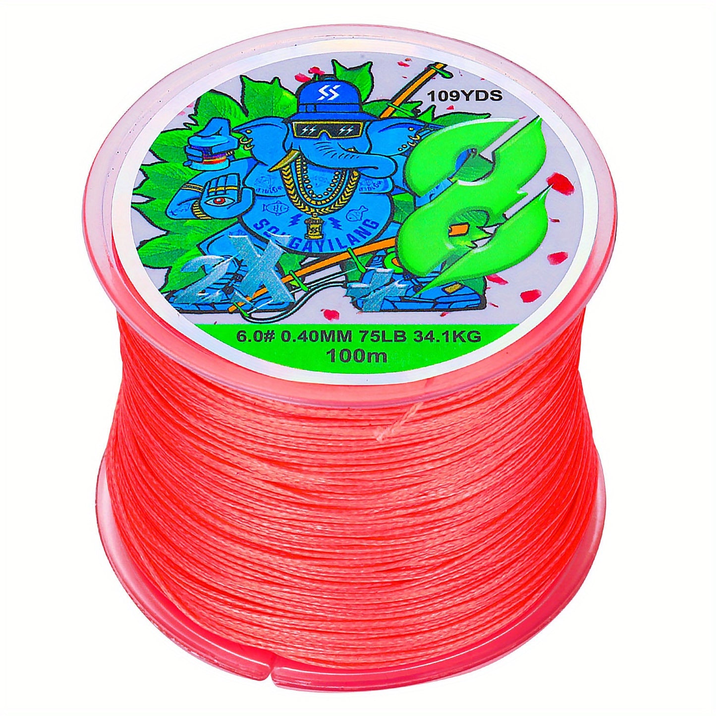 Super-Strong 8-Strand Braided PE Fishing Line - 16-75LB, 109yds, Ideal for Saltwater & Freshwater Angling, Abrasion-Resistant