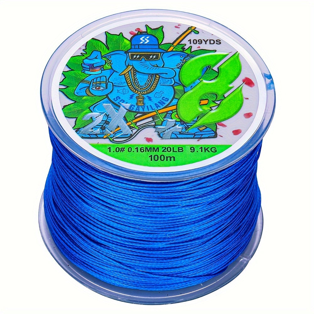 Super-Strong 8-Strand Braided PE Fishing Line - 16-75LB, 109yds, Ideal for Saltwater & Freshwater Angling, Abrasion-Resistant