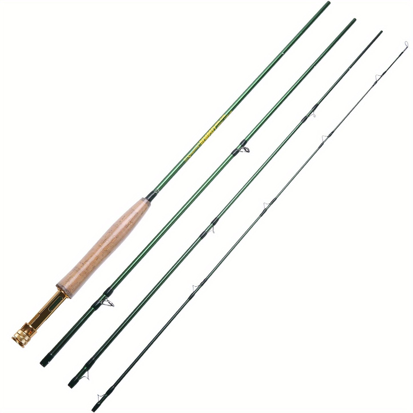 Sougayilang 5/6WT Graphite Fly Fishing Rod - Ultra-Lightweight & Portable 4-Piece Design - Ideal Starter Kit for Anglers On-The-Go