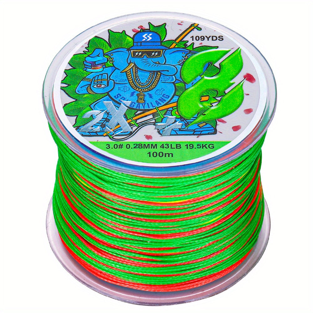 Super-Strong 8-Strand Braided PE Fishing Line - 16-75LB, 109yds, Ideal for Saltwater & Freshwater Angling, Abrasion-Resistant