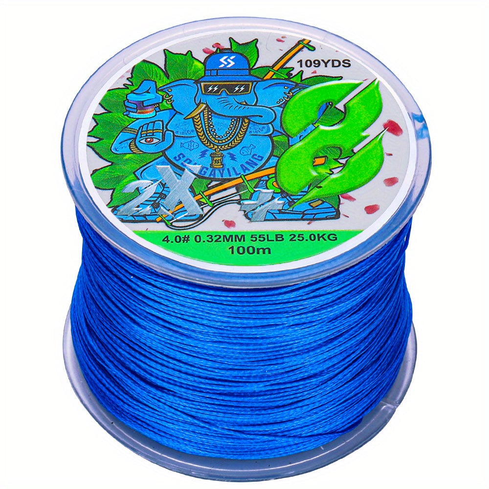 Super-Strong 8-Strand Braided PE Fishing Line - 16-75LB, 109yds, Ideal for Saltwater & Freshwater Angling, Abrasion-Resistant